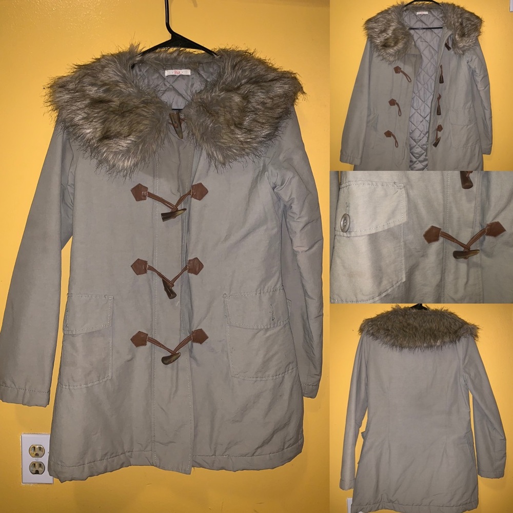 Urban faux fur collar Winter Pea Coat
